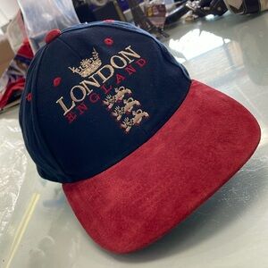 Unisex Vintage London England Dad Hat Adjustable NWT New OSFM Blue Red Rare